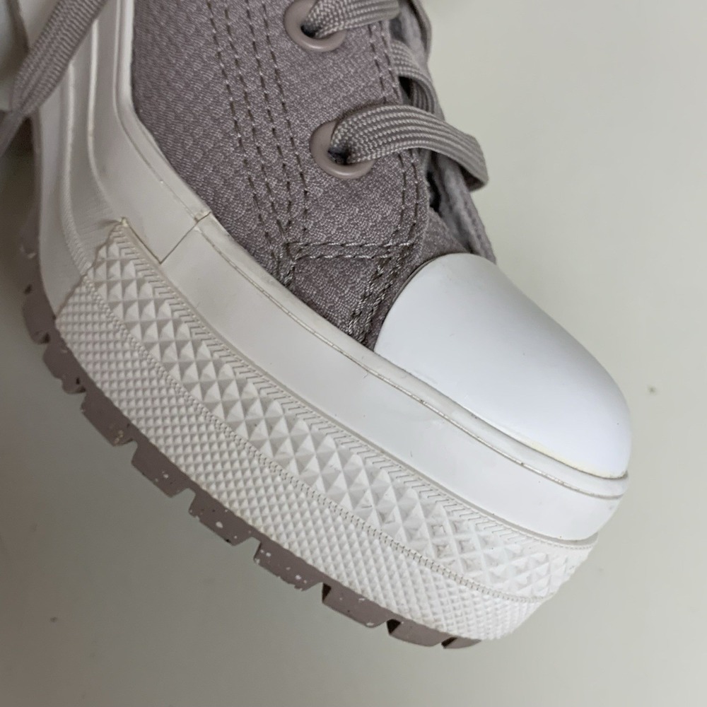 Converse Chuck 70 De Luxe Shoes Women's 6 Gray White Chunky Heel Platform Boots - Picture 11 of 16